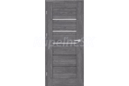 ERKADO SET Bezfalcové rámové dvere Daglézia 3 presklené,fólia Premium Jaseň Grafit+zárubeň