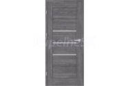 ERKADO SET Bezfalcové rámové dvere Daglézia 6 presklené,fólia Premium Jaseň Grafit+zárubeň