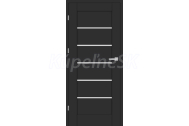 ERKADO SET Bezfalcové rámové dvere Daglézia 1 presklené, CPL Laminát, Čierna St+ zárubeň
