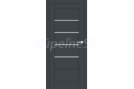 ERKADO SET Bezfalcové rámové dvere Daglézia 2 presklené, CPL Laminát, Antracit St+ zárubeň