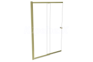 Besco EASY SLIDE GOLD vaňová zástena 100 cm univerzálna,posuvné otváranie,sklo Číre