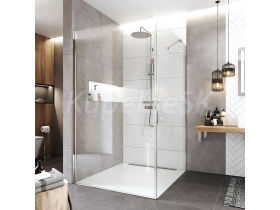 Mereo Pivotový sprchový kút Novea štvorec 90x90 cm Chróm Alu/Číre, dvere L/P a pevný diel