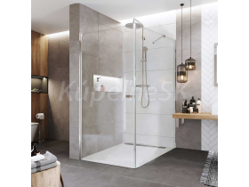 Mereo Pivotový sprchový kút Novea obdĺžnik 80x90 cm Chróm Alu/Číre, dvere L/P a pevný diel