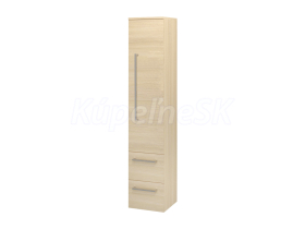 Mereo Bino, kúpeľňová skrinka vysoká 163 cm, pravá, dub Sand Barbera