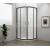 Polysan EASY BLACK štvrťkruhová sprchová zástena 800x800mm, L/R, číre sklo