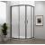 Polysan EASY BLACK štvrťkruhová sprchová zástena 900x800mm, L/R, čire sklo