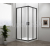 Polysan EASY BLACK štvorcová sprchová zástena 800x800mm, číre sklo