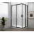 Polysan EASY BLACK obdĺžniková sprchová zástena 900x800mm, číre sklo
