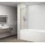 Polysan FISA vaňová zástena 800x1500mm, mm, zlato mat, číre sklo, 1x vzpera