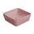 GSI SAND/NUBES štvorcové keramické umývadlo na dosku 38x38cm, blush mat