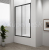 Polysan DEEP BLACK sprchové dvere do niky 1200x1650mm číre sklo, posuvné dvere