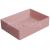 GSI KUBE X obdĺžnikové keramické umývadlo na dosku, 50x37cm, blush mat