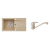 Alveus NIRO 130 SET kuchynský granit. drez so sifón. 75x42 + batéria IGA - Beige