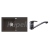 Alveus NIRO 130 SET kuchynský granit. drez so sifón. 75x42 Black + batéria IGA - Black