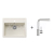 Blanco SET 07-A 24 drez silgranit LEGRA 6 58,5x50 cm Biela Soft+batéria Mila Chróm