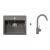 Blanco SET 07-C 24 drez silgranit LEGRA 6 58,5x50 cm Sivá Vulkán+batéria Mida Sivá Vulkán