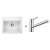 Blanco SET 07-D 24 drez silgranit LEGRA 6 58,5x50 cm Biela+batéria Kano-S Chróm