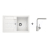 Blanco SET 09-A 24 drez silgranit METRA 45 S 78x50 cm Biely+batéria Mila Chróm