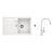 Blanco SET 09-B 24 drez silgranit METRA 45 S 78x50 cm Biely+batéria Mida Biela