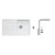 Blanco SET 10-B 24 drez silgranit ZIA 5 S 86x50 cm Biela+batéria Mila Chróm