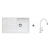 Blanco SET 10-D 24 drez silgranit ZIA 5 S 86x50 cm Biely+batéria Mida-S Biela