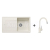 Blanco SET 10-D 24 drez silgranit ZIA 5 S 86x50 cm Biela Soft+batéria Mida-S Biela Soft
