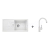 Blanco SET 11-D 24 drez silgranit FAVUM XL 6 S 86x43,5 cm Biely+batéria Mida Biela