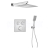Sapho SMART SELECT podomietková termostatická sprchová súprava, 2 výstupy, vystúpenie, chr
