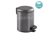 Gedy POTTY odpadkový koš 3l, Soft Close, gun metal