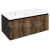 Sapho LOREA skrinka s umývadlom 101x46x51,5cm (70+30cm), ľavá, dub collingwood/čierna matn