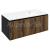 Sapho LOREA skrinka s umývadlom 101x46x51,5cm (30+70 cm), pravá, dub collingwood/čierna ma