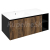 Sapho LOREA skrinka s umývadlom 101x46x51,5cm (80+20cm), ľavá, dub collingwood/čierna matn