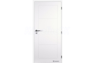 Doornite Profilované DAKOTA Plné Biele interiérové dvere 70 Pravé BB-zám dutink.DTD-II.tr