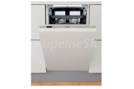 Whirlpool vstavaná umývačka riadu WSIC 3M27 C plne integrovaná,45 cm,Striebor.,energ.tr. E