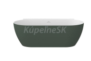 Ravak Freedom Wall II Tec voľne stojaca vaňa 170x87cm Grey Green/Biela,kryt.odtoku Chróm
