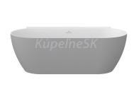 Ravak Freedom Wall II Tec voľne stojaca vaňa 170x87cm Smooke Grey/Biela,kryt.odtoku Biely
