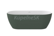 Ravak Freedom O Tec voľne stojaca akryl vaňa 170x77 cm Grey Green/Biela,kryt. odtoku Biela
