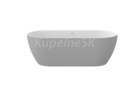 Ravak Freedom O Tec voľne stojaca akryl vaňa 170x77 cm Smoke Grey/Biela,kryt. odtoku Biela