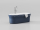 Ravak Ypsilon voľne stojaca akrylát vaňa 180x80 cm DeepSea Blue/Biela,krytka odtoku Biela