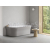 Ravak Ypsilon Wall voľne stojaca akrylát vaňa 178x86 cm Smoke Grey/Biela,kryt odtoku Biela