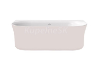 Ravak Ypsilon Wall voľne stojac akryl vaňa 178x86cm Alabaster Pink/Biela,kryt odtoku Biela
