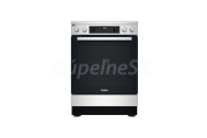 Whirlpool voľne stojaci elektrický sporák WS68V8CCXT,60 cm,sálavé platne,Nerez,en. tr. A