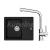 FRANKE SETG262MČ fragrani. drez 620x500 mm BFG 611-62 Čierna mat+batéria FS 3230.031 Chróm
