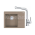 FRANKE SETG249KA fragranit drez 620x500mm CNG 611-62TL/2 Kašmír+batéria FS 3230.031 Chróm