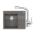 FRANKE SETG249ŠK fragranit drez 620x500mm CNG 611-62TL/2 Š.kameň+batéria FS 3230.031 Chróm