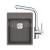 FRANKE SETG253ŠK fragranit drez 410x510mm MRG 610-37 RTL Š.kameň+batéria FS 3230.031 Chróm