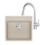 FRANKE SETG254SA fragranit drez 560x510 mm MRG 610-52 RTL Sahara+batéria FS 3229.031 Chróm