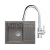 FRANKE SETG256ŠK fragranitový drez 620x500 mm MRG 611-62 Š.Kameň+batéria FS 3229.031 Chróm