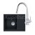 FRANKE SETG256MČ fragranit drez 620x500 mm MRG 611-62 Čierna mat+batéria FS 3229.031 Chróm