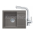 FRANKE SETG257ŠK fragranit drez 620x500 mm MRG 611-62 Š.Kameň+batéria FS 3230.031 Chróm